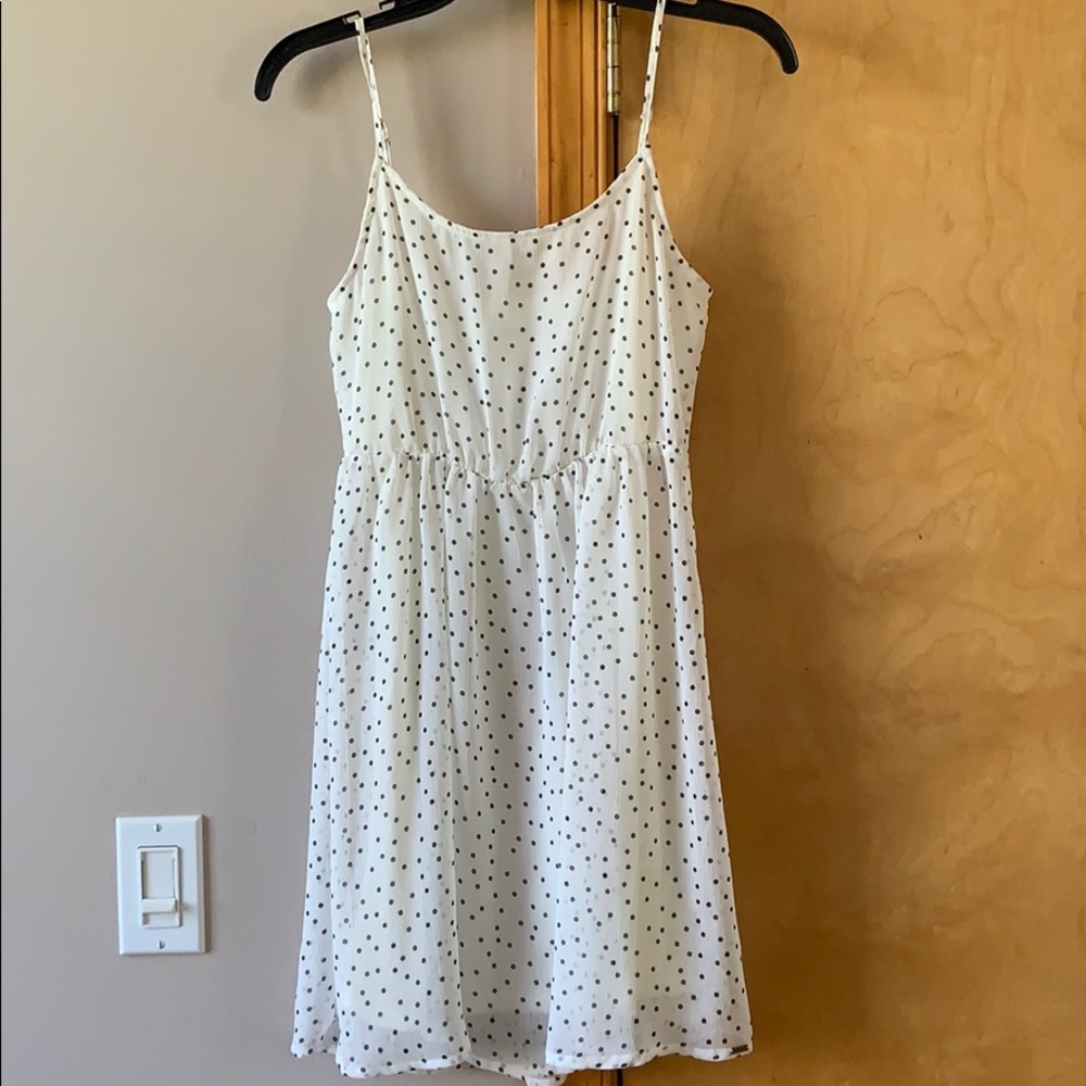 White polka dot dress